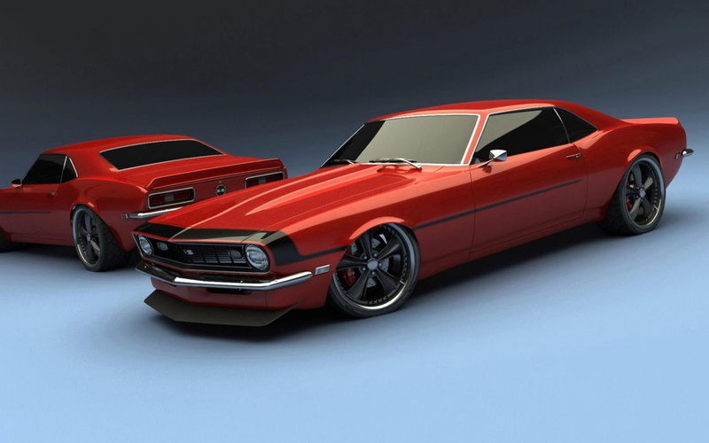 ss, art, camaro, 1969, cars, 1080P, hd, chevrolet, x