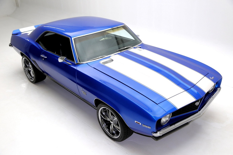 396, blue, (ss), camaro, chevrolet, 1080P, 1969