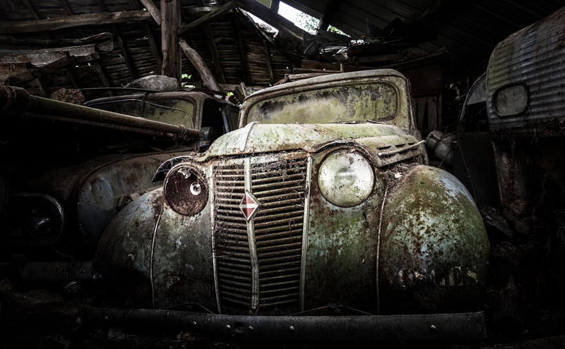 motor vehicle, rusty, obsolete, deterioration, wreck, abandoned, old, ruined, junkyard, day, 1080P, Renault, car, run-down, vehicle, metal, retro styled