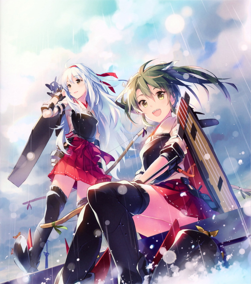 motion, two people, happiness, fashion, emotion, enjoyment, positive emotion, rain, people, 1080P, bonding, young women, adult, lifestyles, anime girls