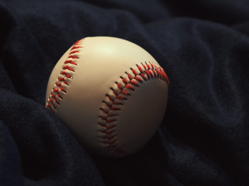 ln, baseball, relaxation, high angle view, selective focus, close-up, leisure activity, 4K, black background, sport, ball, baseball - ball, still life