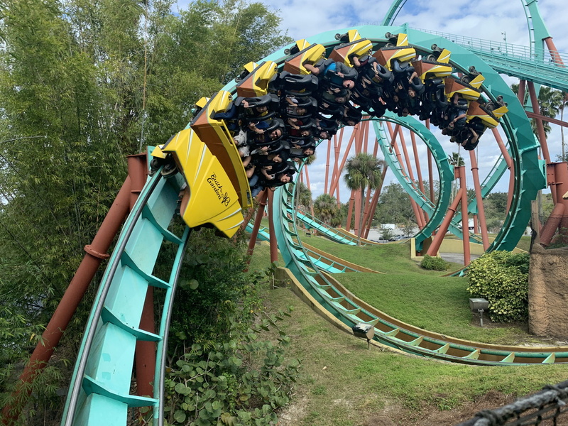coaster, amusement, plant, wheel, yellow, water park, tent, sky, built structure, tree, roller coaster, rollercoaster, fun, green color, amusement park