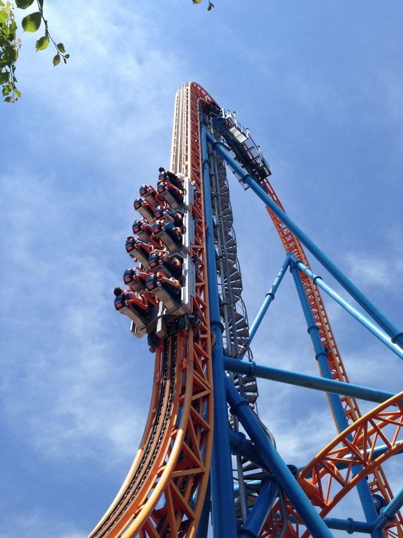 excitement, amusement park ride, amusement park, tall - high, entertainment, hershey park, fast, fun, low angle view, coaster, extreme, day, ride, leisure activity