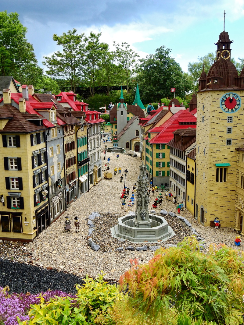 europe, Toys, Lego, urban Scene, homes, building blocks, outdoors, city, sky, Legoland, Build, church, multi colored, tree, lego blocks, residential district