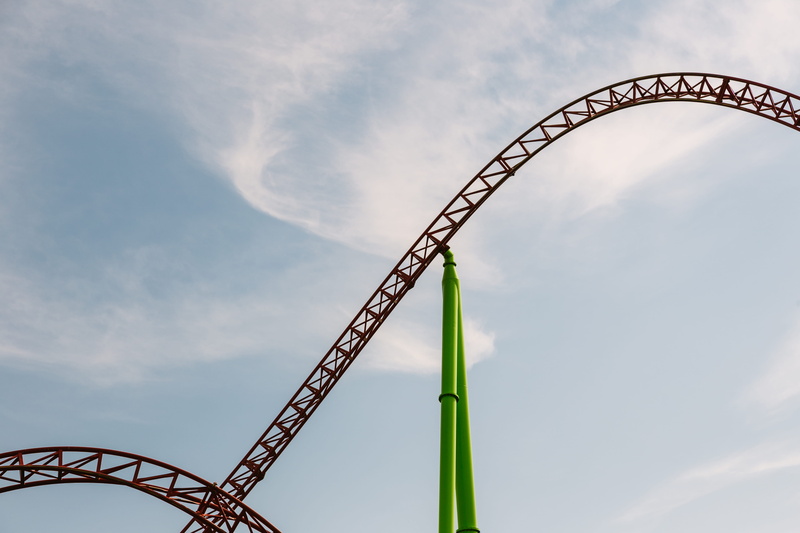 nature, coaster, low angle view, white, daytime, amusement park, 5K, steel, carnival, tall - high, arts culture and entertainment, outdoors, entertainment
