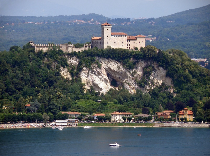borromeo castle, architecture, angera, panorama, view, travel destinations, no people, waterfront, plant, residential district, townscape, built structure