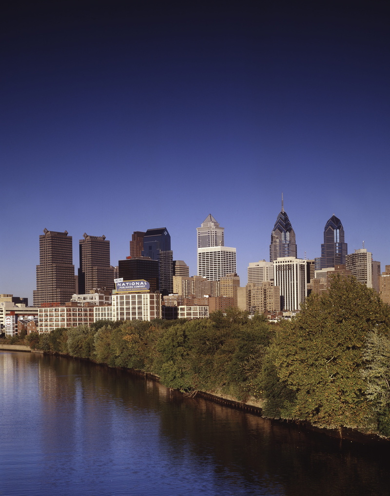 schuylkill river, built structure, water, Pennsylvania, pennsylvania, river, united states, building exterior, city, america, cities, spire, office building exterior