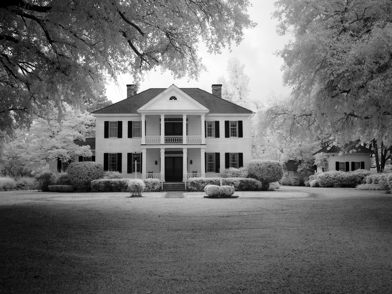 usa, sw, infra red, alabama, america, real estate, black white, photography, nature, north america, no people, street, home, property, trees, plant, sky