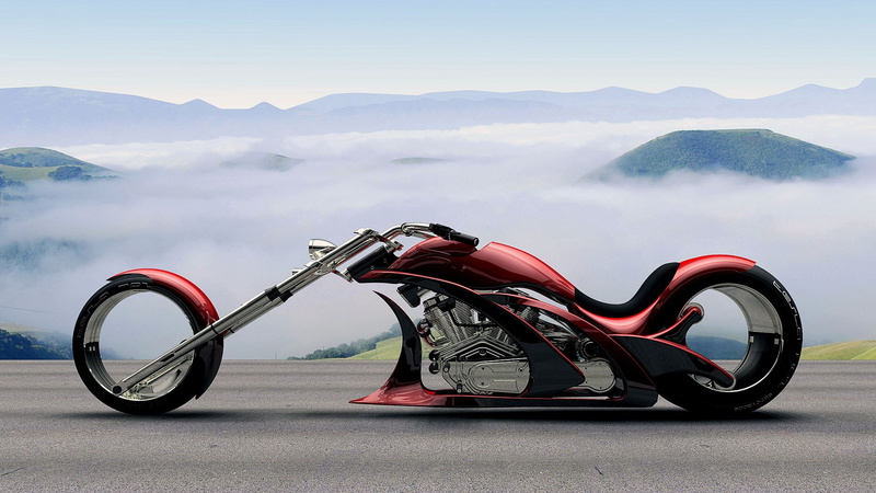 Lamborghini, cars, 1080P, motorbikes, x, motorcycles, art, Chopper, hd