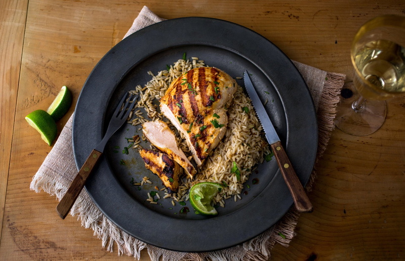 plate, wood - material, ready-to-eat, Diner, high angle view, meat, eating utensil, freshness, food and drink, Rice, table knife, household equipment, Food