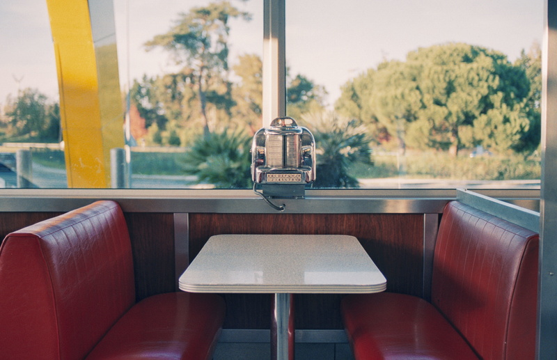 benches, table, diner, 2K, trees, window, Park, the sun