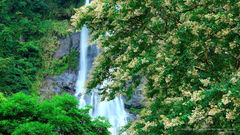 2K, Waterfalls, taipei, myrtle, taiwan, new, city, crape, falls, wulai