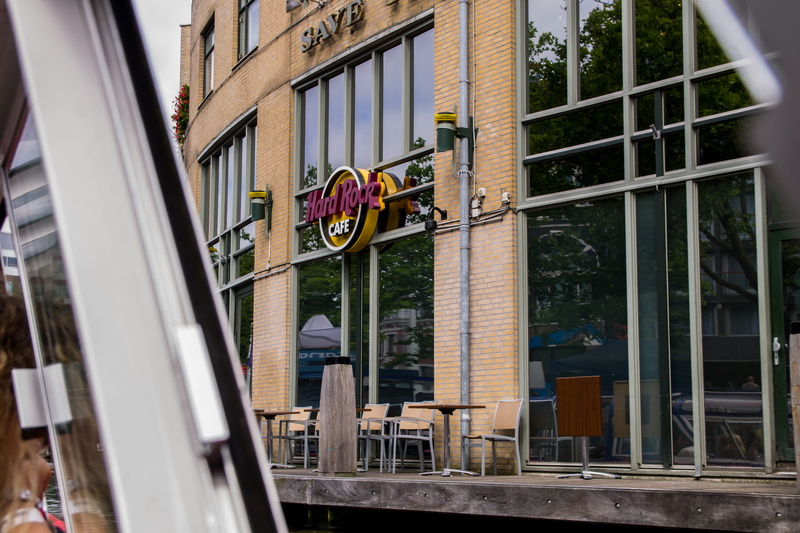 tables, netherlands, bar, 4K, streetstyle, low angle view, canals, glass - material, window, mode of transportation, no people, tour, building, outdoors