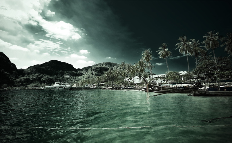 Beach, day, sky, Nature, no people, beauty in nature, waterfront, tree, dreams, idyllic, trees, sea, outdoors, nautical vessel, tranquility, cloud - sky