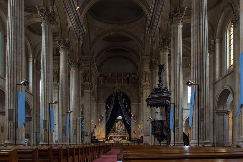 old, religion, building, day, jesus, boulogne sur mer, pillar, arch, pew, belief, the past, 1080P, altar, church, gothic, prayer, house of worship, protestant