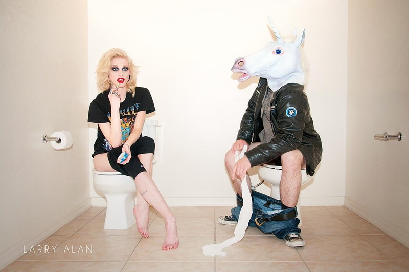 standing, toilets, women, young adult, men, hair, hairstyle, friendship, indoors, urinating, blond hair, celebration, people, 480P, full length, fashion