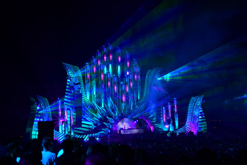 music festival, light show, excitement, dj, lighting equipment, stage - performance space, 5K, large group of people, illuminated, performance, dance