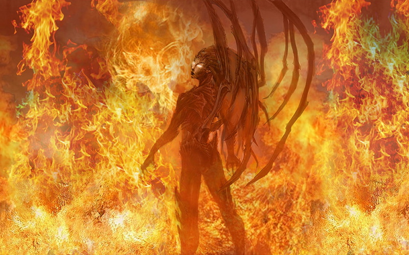 720P, queen, games, art, burning, hells, Queen of Blades, Starcraft 2, kerrigan, hd, blades, video, starcraft