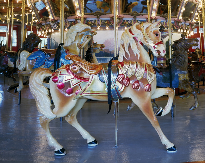 representation, enjoyment, domestic animals, domestic, entertainment, multicolored, carousel horses, amusement, outdoors, traveling Carnival, animal wildlife