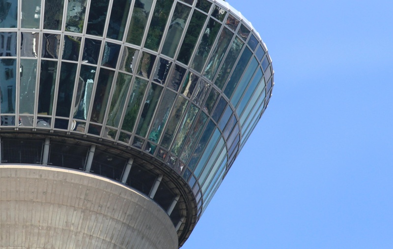 no people, clear sky, nature, building, pattern, blue, industry, alloy, outdoors, front window, built structure, office, tower, city, architecture, copy space
