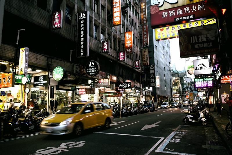 car, mode of transportation, incidental people, time, road marking, photography, motor vehicle, taxi, taiwan, vehicle, sedan, 5K, city life, cityscape