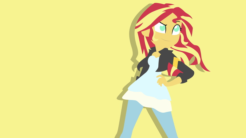 4K, standing, indoors, creativity, representation, cut out, Sunset Shimmer, colored background, men, studio shot, side view, three quarter length, My Little Pony Friendship is Magic