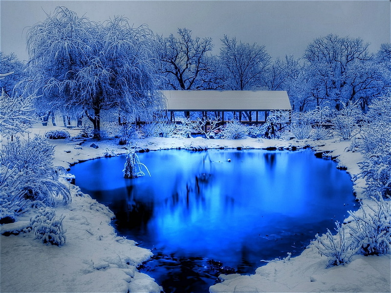 480P, magic, hd, Shimmer, fantasy, abstract, beautiful, shine, photography, pond, blue, Glisten, art