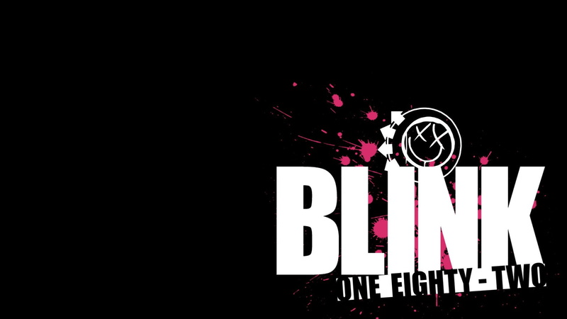  capital letter, Band (Music), close-up, sign, no people, night, text, Blink 182, white color, black background, pink color, dark, 1080P, information