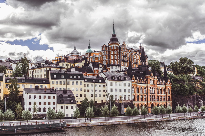 outdoors, old city, gamla stan, religion, no people, stocholm, building, day, architecture, river, belief, cloud - sky, sky, 5K, oldcity, travel destinations