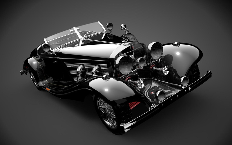 mercedes benz, mercedes 500k, black, oldtimer, car, mercedes, 500 k, k, sport car, classic, 1080P, cars