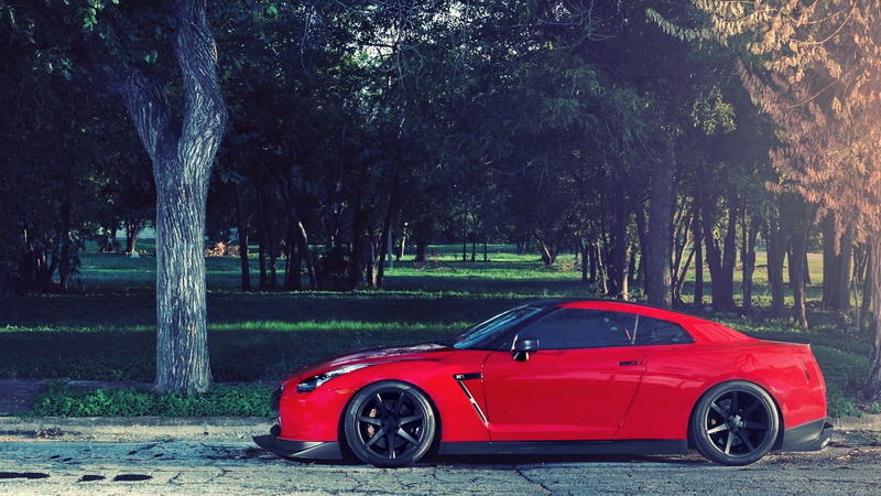 cars, 1080P, hd, trees, nissan, gtr, skyline