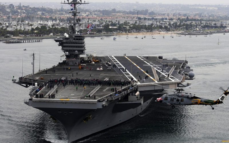 warship, nature, no people, architecture, waterfront, water, gray, white, transportation, city, 1080P, sea, ship, mode of transportation, aircraft carrier