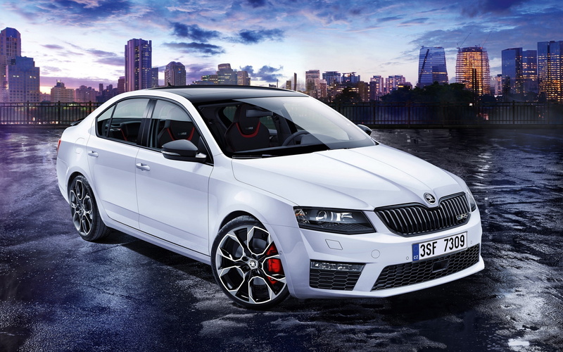 skoda, rs, skoda octavia, sedan, 2K, octavia, white