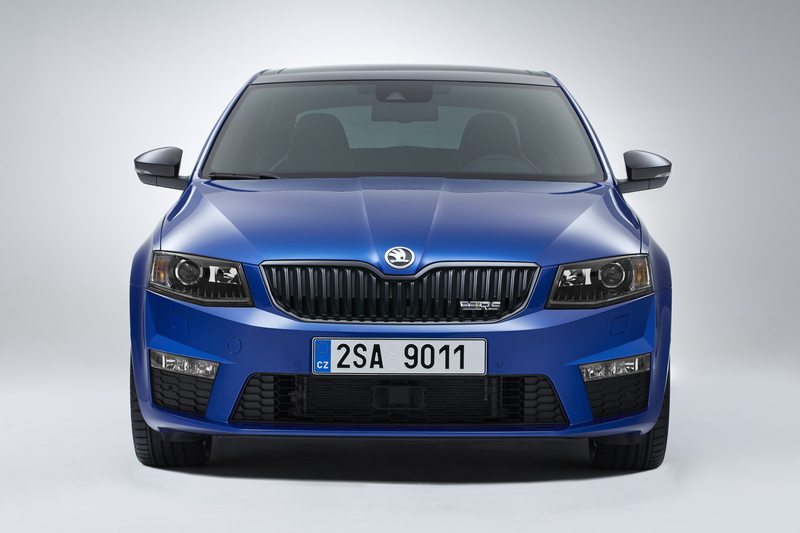 sedan, 2013, Octavia RS, background, 5K, Skoda, the front, blue