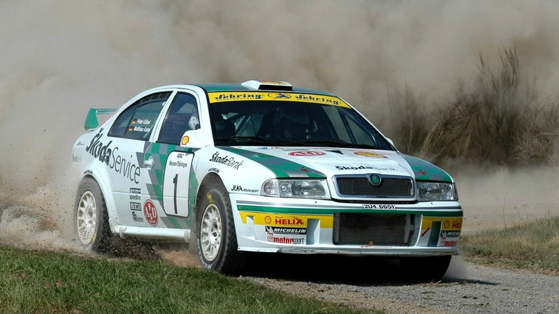 number, sky, day, land vehicle, text, Rally, outdoors, old, Skoda Octavia WRC (1U) 1999-2003, Car, WRC, grass, retro styled, 1080P, no people, mode of transportation
