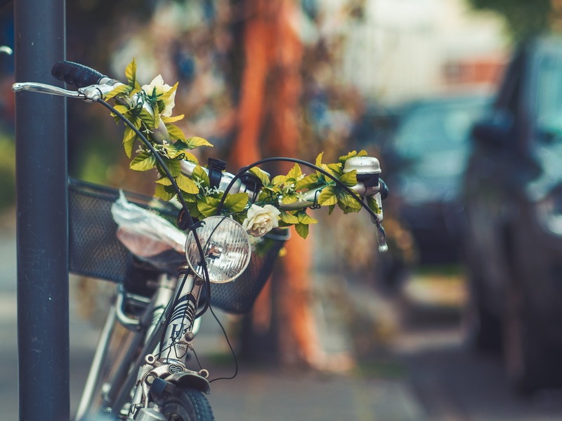 metal, romance, moped, old-fashioned, springtime, gray, summer, retro Styled, europe, close-up, architecture, city, nature, selective focus, transportation