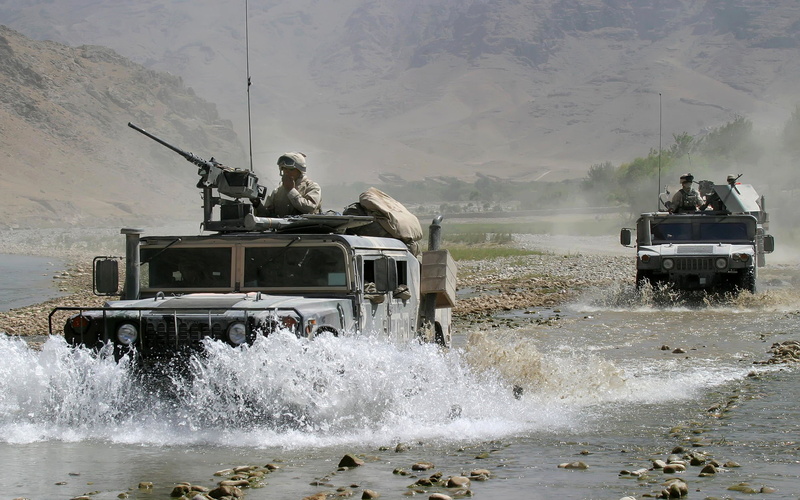 aggression, stones, armed forces, motion, army, day, mountains, hummer, gray, uniform, h, outdoors, transportation, 2K, government, Afghanistan, tank