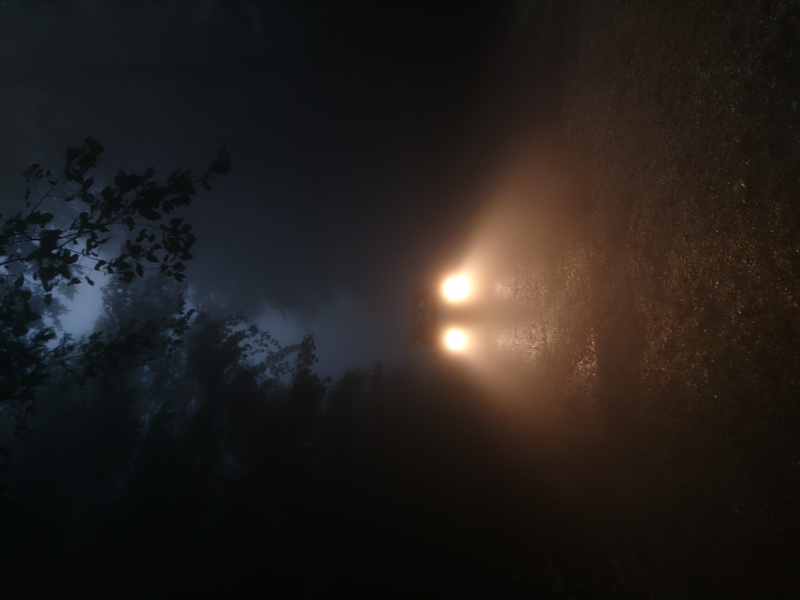 sky, tree, photo, street, cloud - sky, no people, headlights, tranquility, car, moon, smoke, space, plant, mist, road, headlamp, nature, fog, beauty in nature