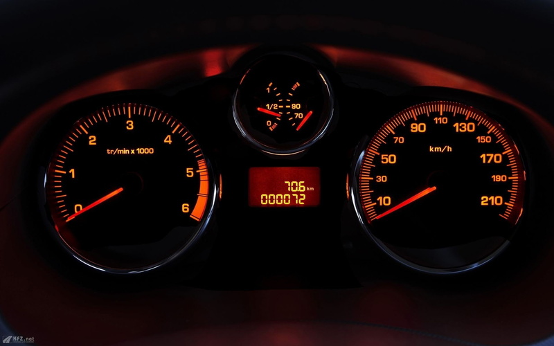 1080P, Tachometer, Gauge, Peugeot, Car, Close-Up, Peugeot 206