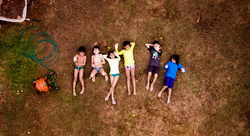 reel, casual clothing, garden, nature, men, medium group of people, toddler, grass, group, friendship, hose, full length, leisure activity, 2K, girl, healthy lifestyle