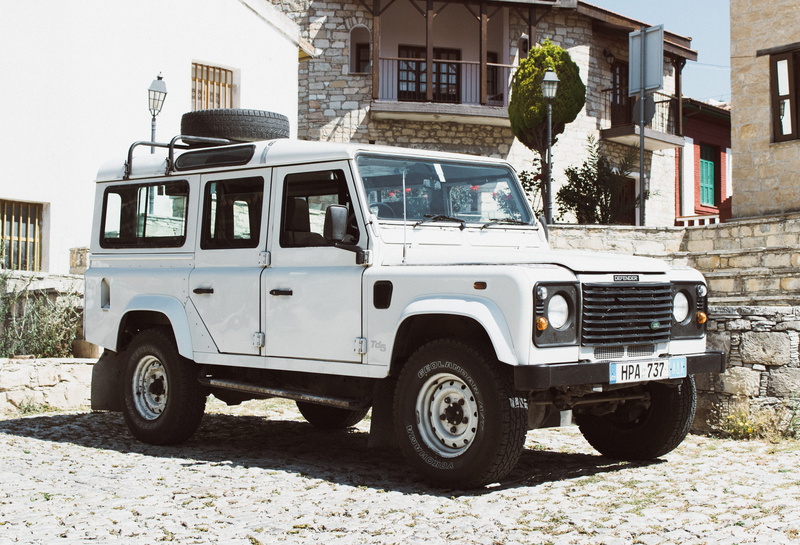 4x4, built structure, architecture, car, residential district, defender, tree, omodos, transportation, stationary, nature, exploremore, day, road, mode of transportation
