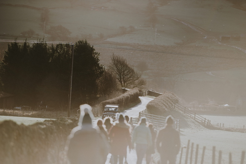4K, countryside, group, land, walkers, group of people, road, lane, rover, men, hillside, real people, water, tree, walking, architecture, country, lifestyles