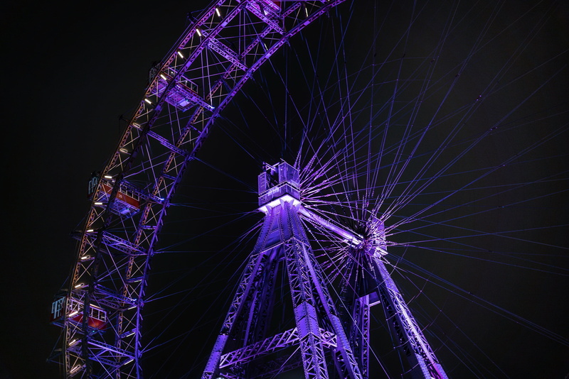 heavy metal, Ferris wheel, night, ferris whell, 1080P, Vienna