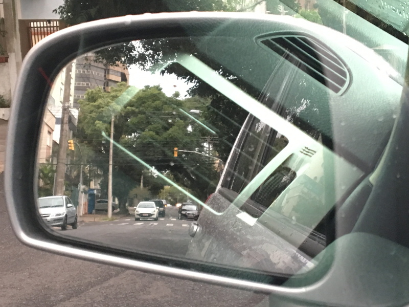 glass - material, day, mirror, rua, land vehicle, road, motor vehicle, tree, street, retrovisor, mode of transportation, aonde vamos, outdoors, 4K, espelho