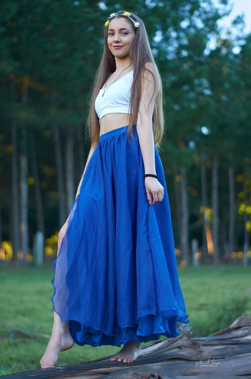 looking at viewer, pointed toes, high waisted short, dark eyes, skirt, pale, model, Russian model, nature, 4K, natural body, brunette, women outdoors