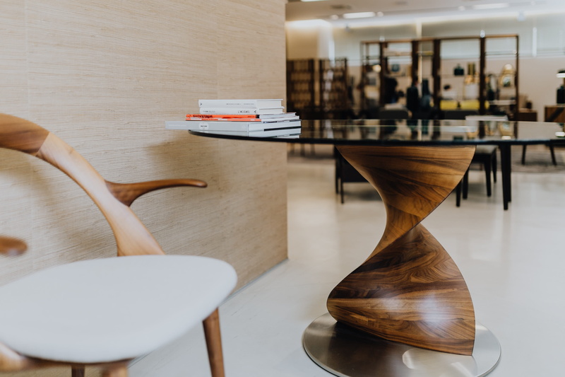 expensive, domestic room, no people, italian furniture, electric lamp, seat, modern, table, indoors, empty, shoe, showroom, domestic, brand, flooring, residential
