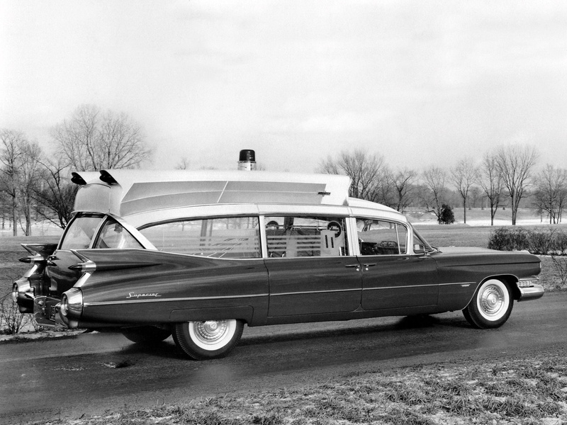 1080P, ambulance, retro, cadillac, rescuer, superior, emergency, royale, starionwagon, super, 1959, 6890