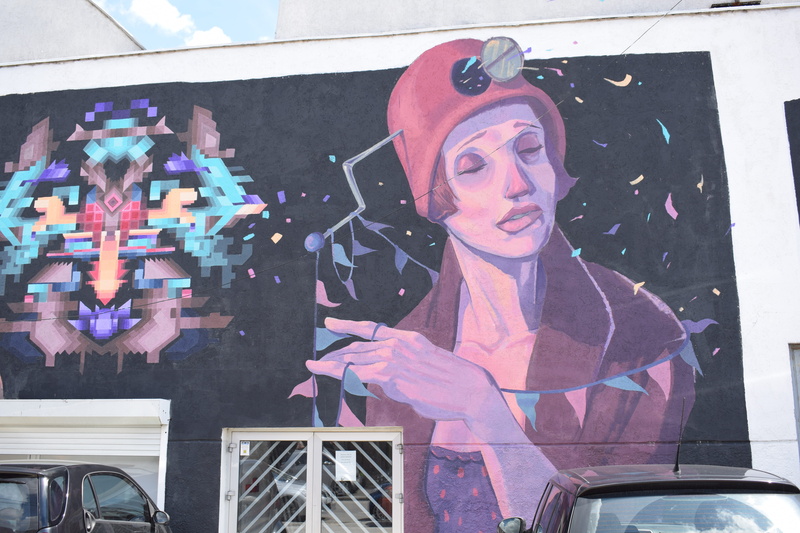 reflection, men, mannequin, transportation, art and craft, collage, graffiti, one person, vehicle, van, advertisement, portrait, car, billboard, women