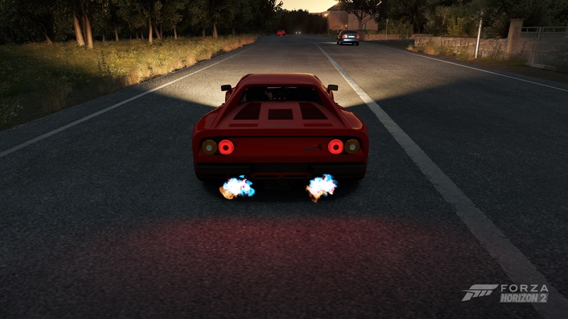 no people, sign, mode of transportation, Forza Horizon 2, marking, on the move, street, communication, the way forward, motion, day, direction, red, land vehicle