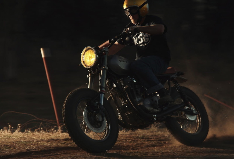 riding, men, travel, 480P, trial motor, gray, full length, motorcycle, outdoors, headwear, one person, transportation, land vehicle, lifestyles, black